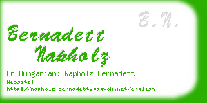 bernadett napholz business card